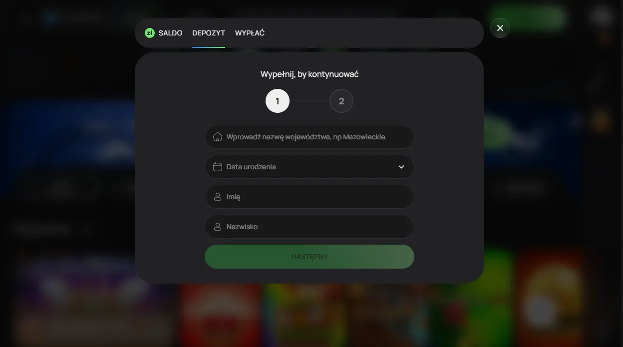 Flagman Casino rejestracja – formularz tworzenia konta przez e-mail lub telefon