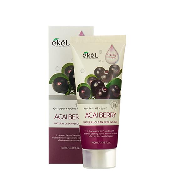 Пилинг-скатка с экстрактом ягод асаи Natural Clean peeling gel Acai Berry 100 мл EKEL