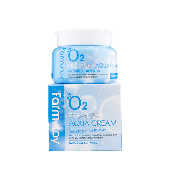 Увлажняющий крем с кислородом O2 Premium Aqua Cream 100мл FarmStay
