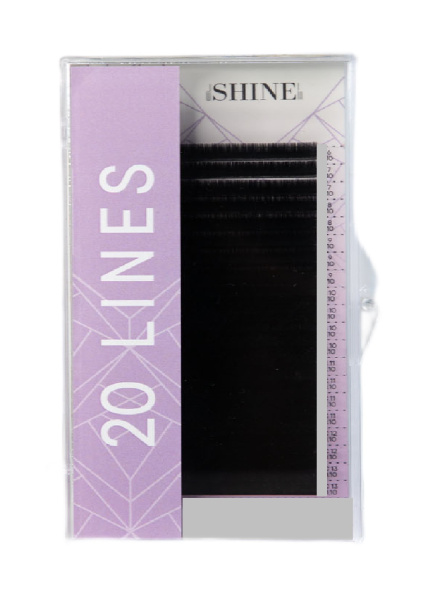Ресницы чёрные 20 лент (M 0.10 11мм) elSHINE, отдельные длины