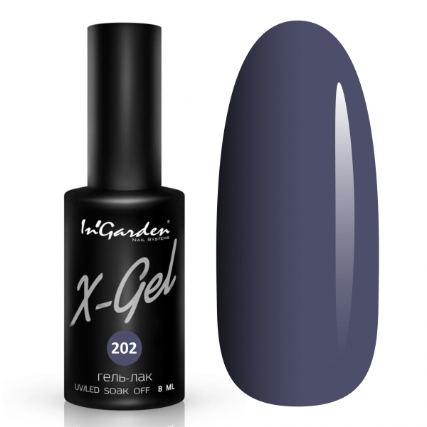 Гель-лак InGarden X-gel №201 Сине-голубой холодный