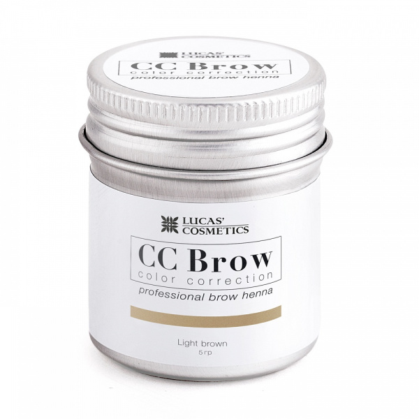 Хна для бровей в баночке, светло-коричневый CC Brow (Light Brown), 5 гр. Lucas Cosmetics
