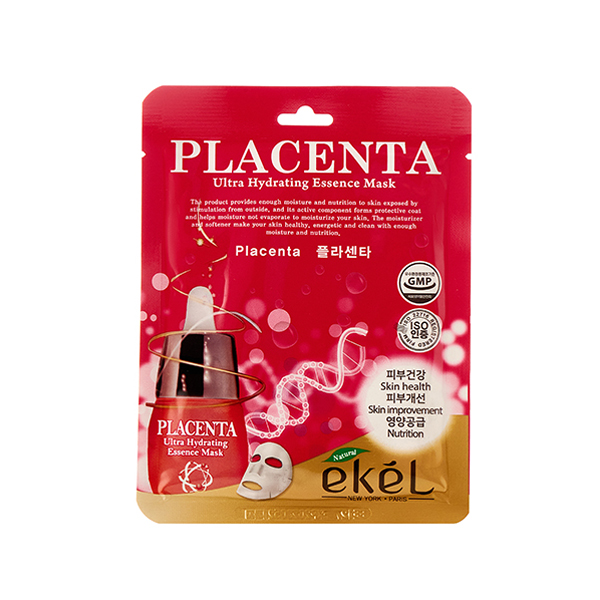 Тканевая маска для лица с экстрактом плаценты Placenta Ultra Hydrating Essence Mask EKEL