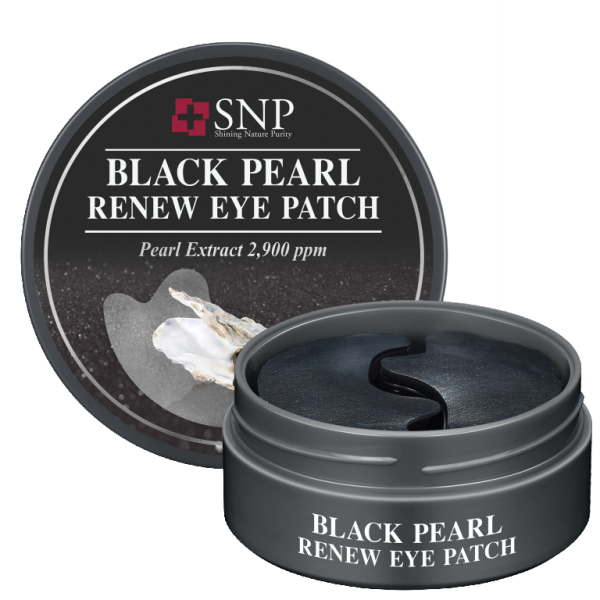 Патчи с чёрным жемчугом Black Pearl Renew Eye Patch 60шт SNP 