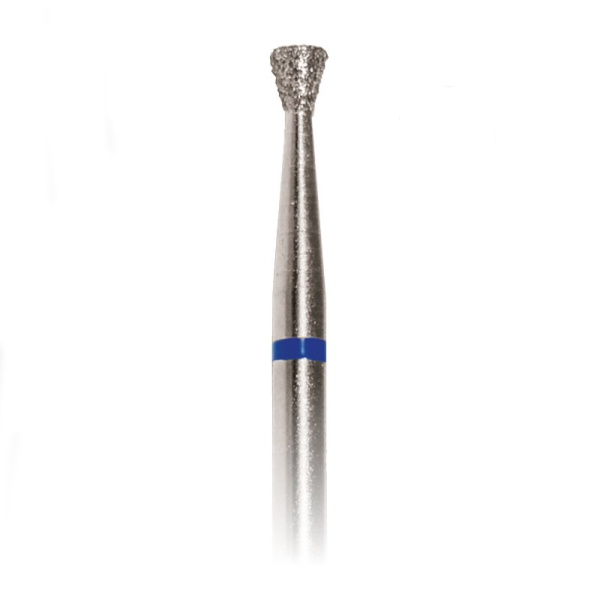 Фреза алмазная обратноконусная 2,5 мм средний абразив (синяя)  "РосБел"