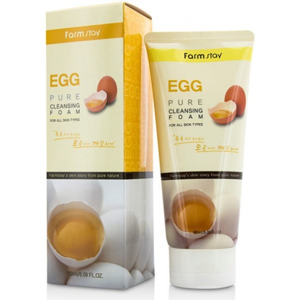 Очищающая пенка Egg Pure Cleansing Foam 180 мл Farmstay