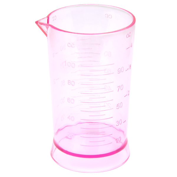 Стакан мерный, 100мл (01 Прозрачно-розовый)