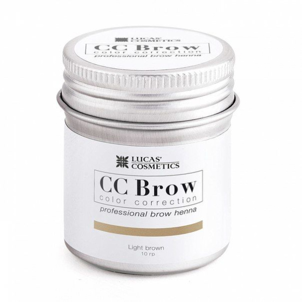 Хна для бровей в баночке, светло-коричневый CC Brow (Light Brown), 10 гр. Lucas Cosmetics