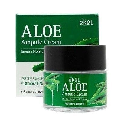 Ампульный крем для лица с экстрактом алоэ Aloe Ampule Cream 70 мл EKEL