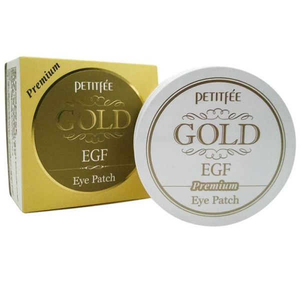 Гидрогелевые патчи для век Premium Gold & EGF Eye Patch 60шт Petitfee