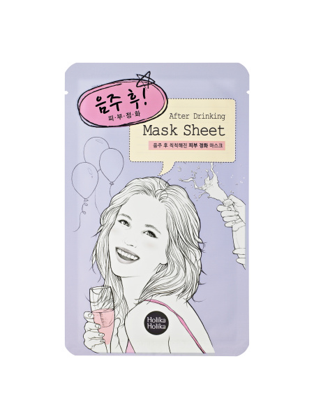 Тканевая маска для лица после вечеринки After Mask Sheet - After Drinking