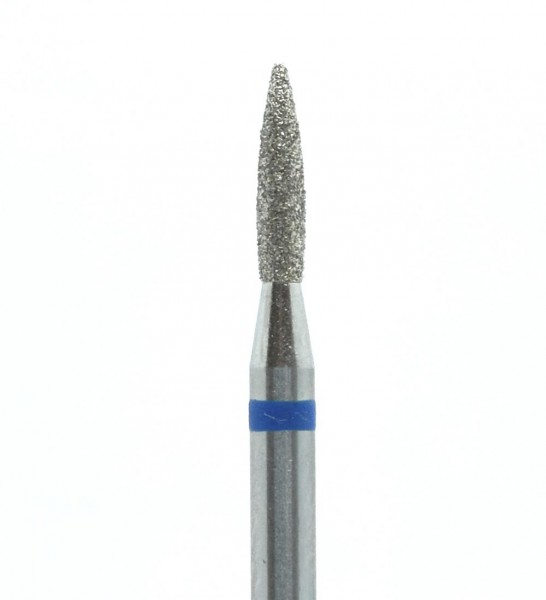 Фреза алмазная пламя 1,8 средний абразив (синяя) КМИЗ