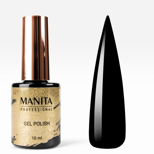 Гель лак Manita CLASSIC №042 "PURE BLACK" 10 мл черный