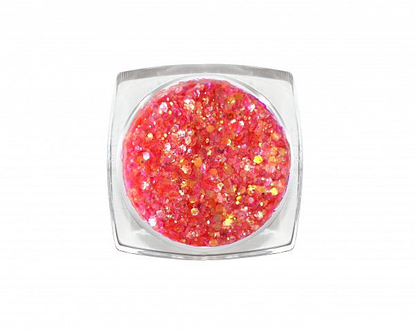 Блестки для дизайна ногтей MIX цвет розовый Runail