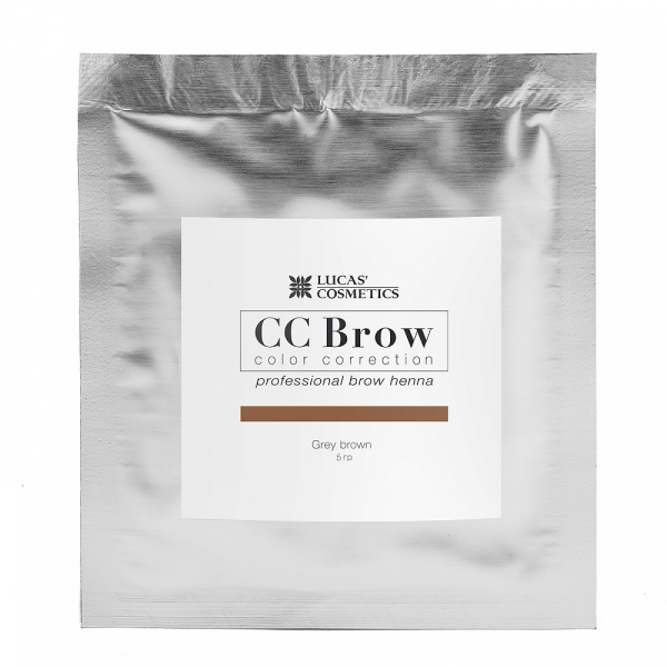Хна для бровей в саше, серо-коричневый CC Brow (Grey Brown), 5 гр Lucas Cosmetics, .