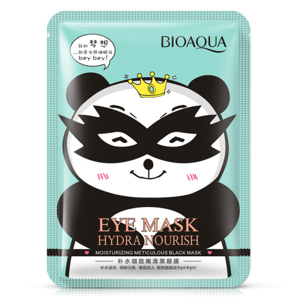 Чёрная увлажняющая маска для кожи вокруг глаз(панда), 15гр Bioaqua 