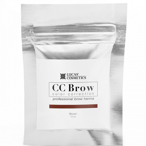 Хна для бровей в саше, коричневый CC Brow (Brown), 10 гр. Lucas Cosmetics