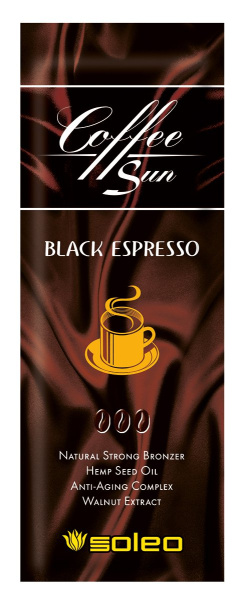 Максимальный натуральный бронзатор для тела Black Espresso 15ml Soleo 