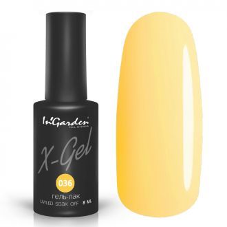 Гель-лак InGarden X-gel №036 Теплый желтый цвет с нотками янтаря