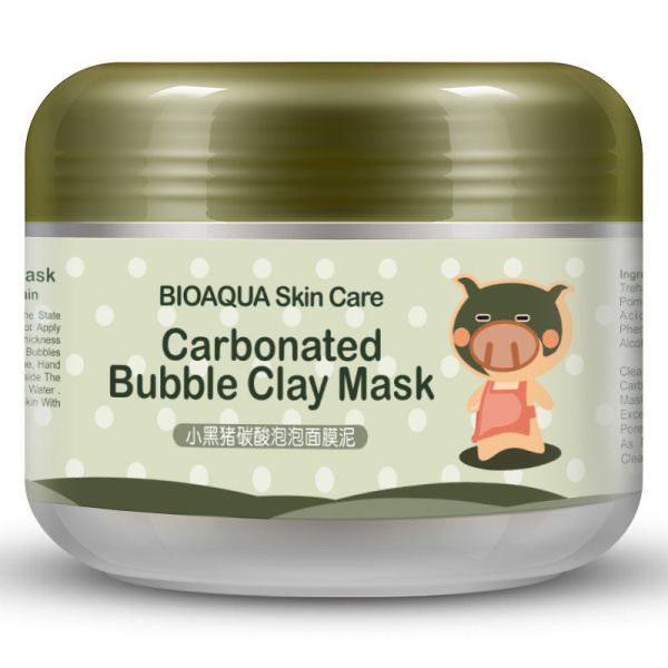 Пузырьково-кислородная маска для лица с глиной Bioaqua с глиной Bioaqua