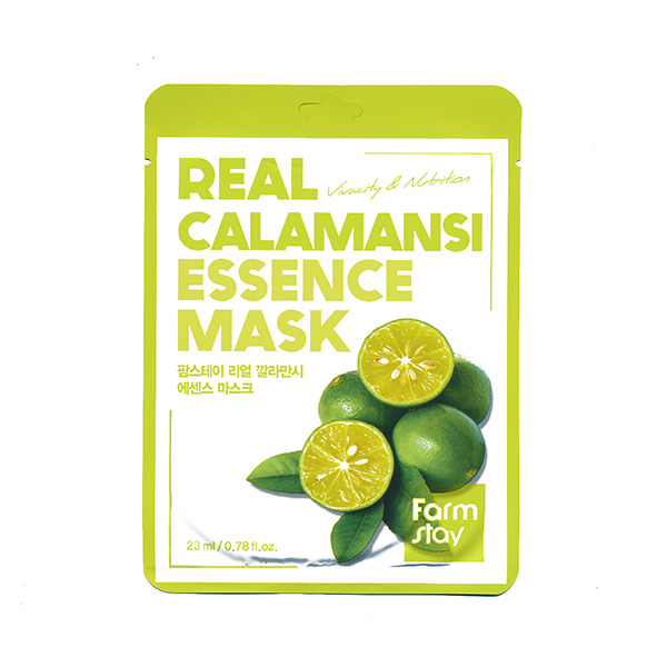 Тканевая маска для лица с экстрактом каламанси Real Calamansi Essence Mask FarmStay 