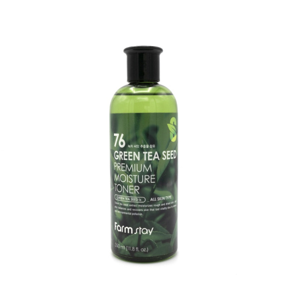 Тонер увлажняющий с семенами зеленого чая  Green Tea Seed Premium Moisture Toner 350 мл FarmStay