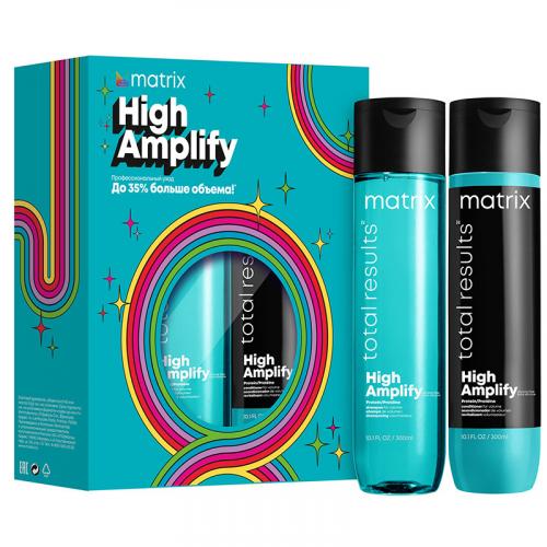 Набор для экстраобъема волос, шампунь, 300 мл + кондиционер, 300 м Total Results High Amplify Matrix