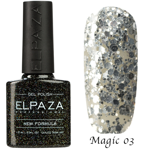 Гель-лак Magic Glitter 003 Сияние звезд 10 мл Elpaza