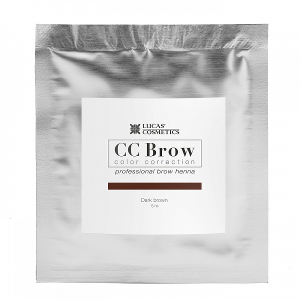 Хна для бровей в саше, темно-коричневый CC Brow (Dark Brown), 5 гр. Lucas Cosmetics, 