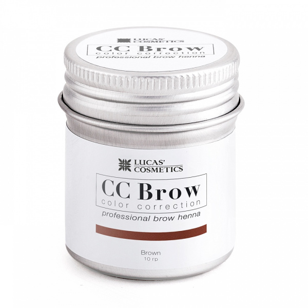 Хна для бровей в баночке, коричневый CC Brow (Brown), 10 гр. Lucas Cosmetics