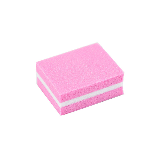 Микро баф с мягкой прослойкой 100/180 розовый 3,5*2,5 