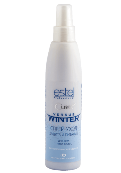 Спрей-уход для волос CUREX VERSUS WINTER - защита и питание 200 мл Несмываемый Estel