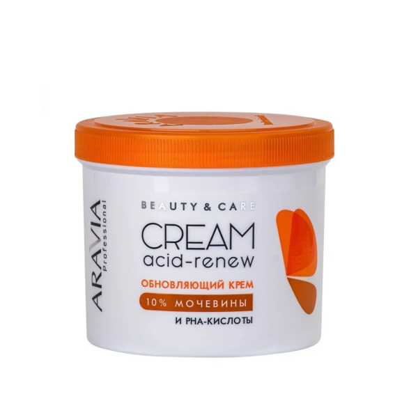 Обновляющий крем с PHA-кислотами и мочевиной (10%) Acid-Renew Cream, 550 мл ARAVIA Professional