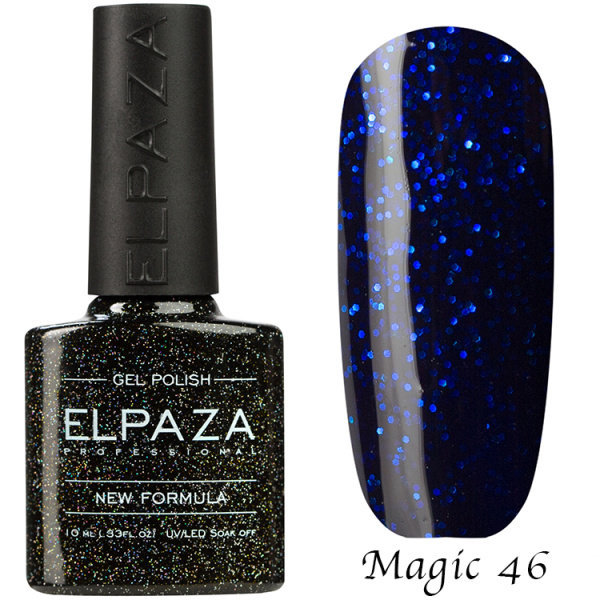 Гель-лак Magic Glitter 046 Танзанит 10 мл Elpaza