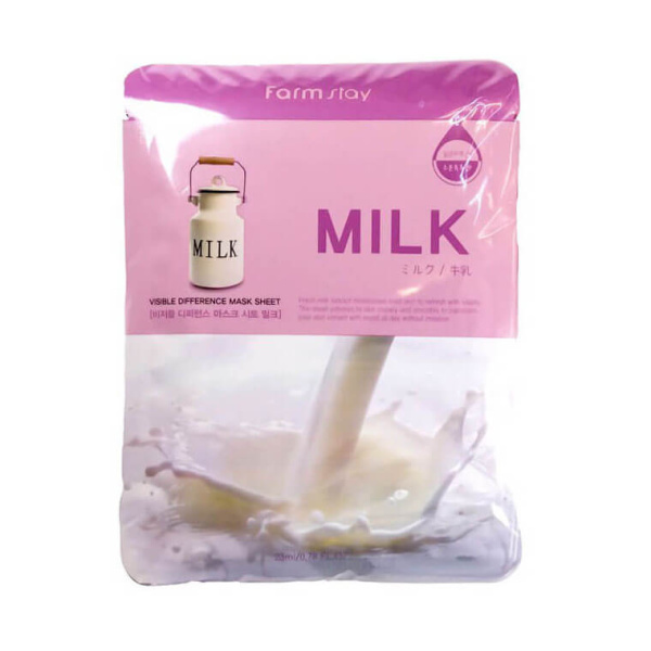 Маска для лица с молочными протеинами Visible Difference "Milk" Mask Sheet Farmstay