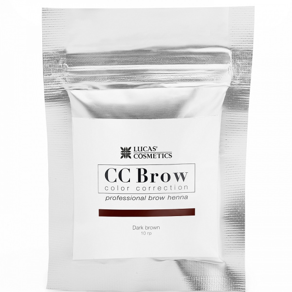 Хна для бровей в саше, темно-коричневый CC Brow (Dark Brown), 10 гр. Lucas Cosmetics
