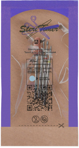 Крафт-пакеты для стерилизации 60x100мм комбинированный 100шт Steritimer
