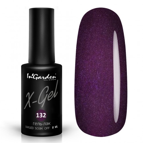 Гель-лак InGarden X-gel №132 Тёмный красно-пурпурный холодный