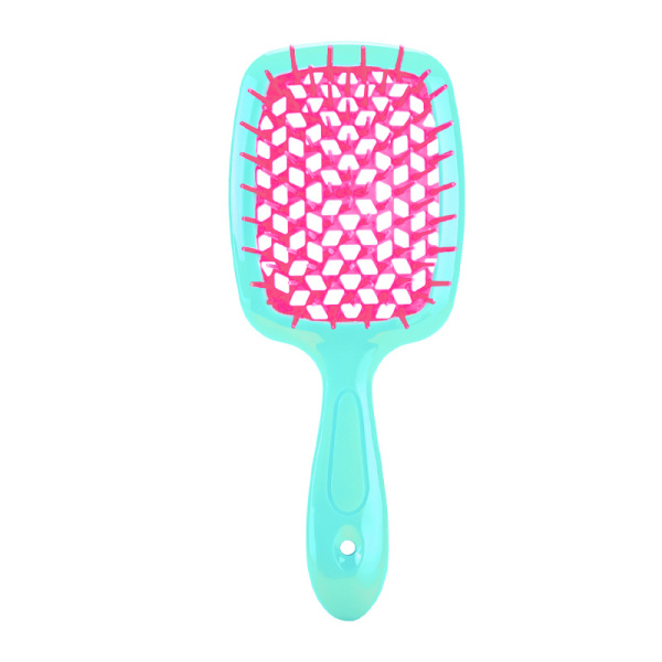 Щетка массажная для легкого расчесывания волос Бирюзово-розовая