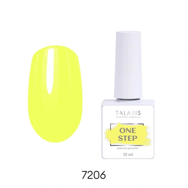 Гель-лак однофазный №7206 ONE STEP Pedicure gel polish,10мл  Runail